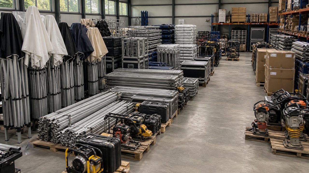 Materieel en bouwmachines georganiseerd voor veiling
